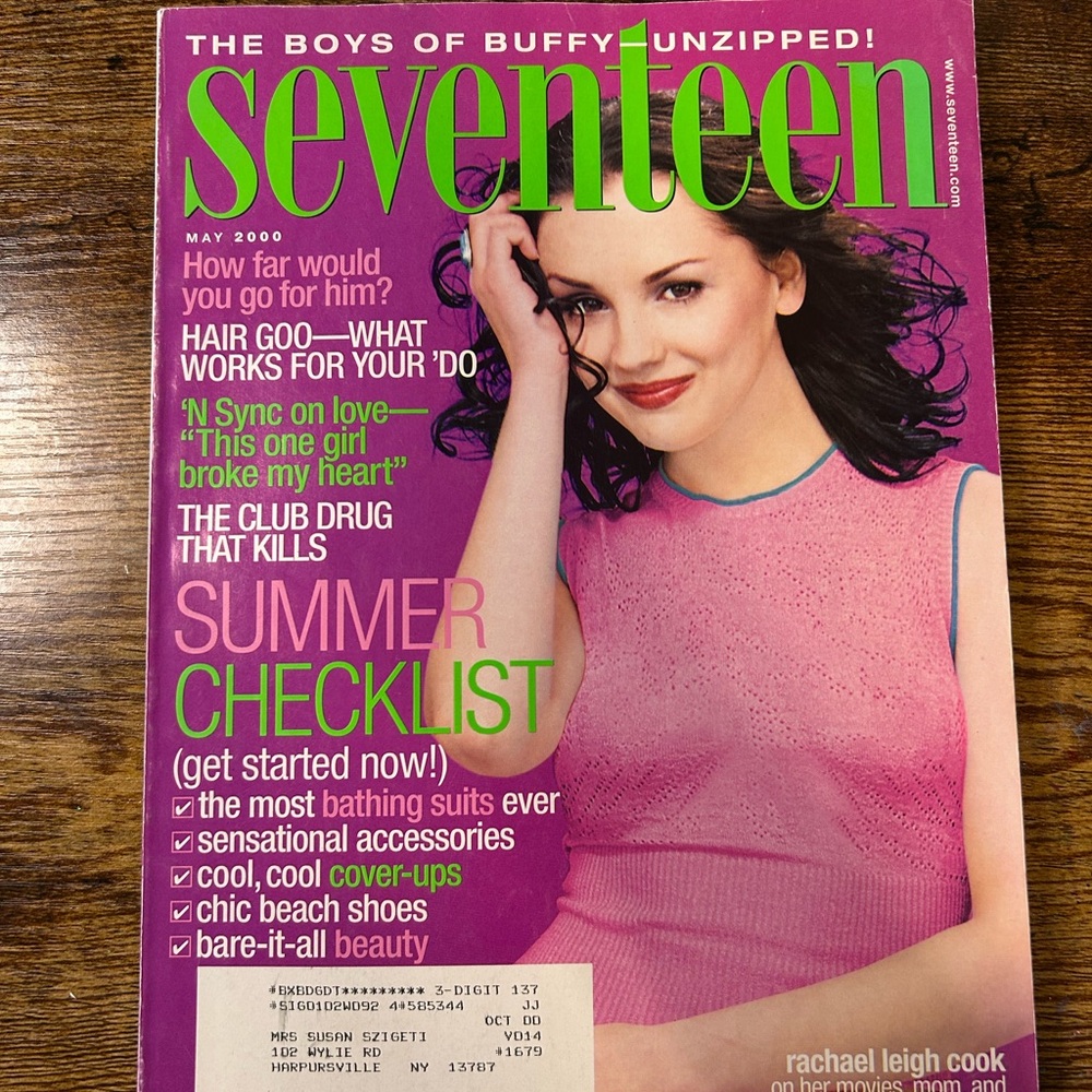 Seventeen magazine May 2000 Rachael Leigh Cook
